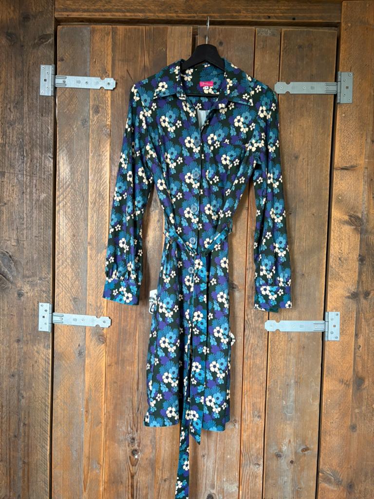 Tante Betsy jurk. Maar M. Nieuwstaat, Kleding | Dames, Jurken, Maat 38/40 (M), Blauw, Nieuw, Ophalen of Verzenden