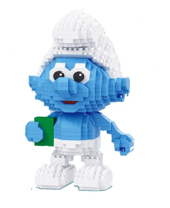 Nano blocks, Smurfen smurf, 680 steentjes, cadeau, D, Nieuw, Ophalen of Verzenden, D