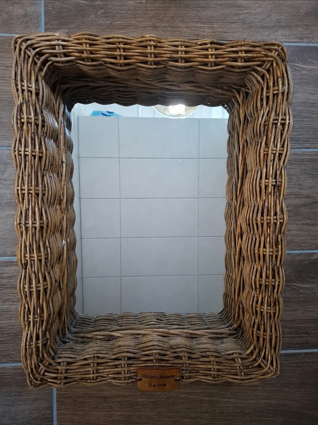 Riviera maison spiegel 30x40, Huis en Inrichting, Woonaccessoires | Spiegels, Minder dan 50 cm, Ophalen of Verzenden, Zo goed als nieuw