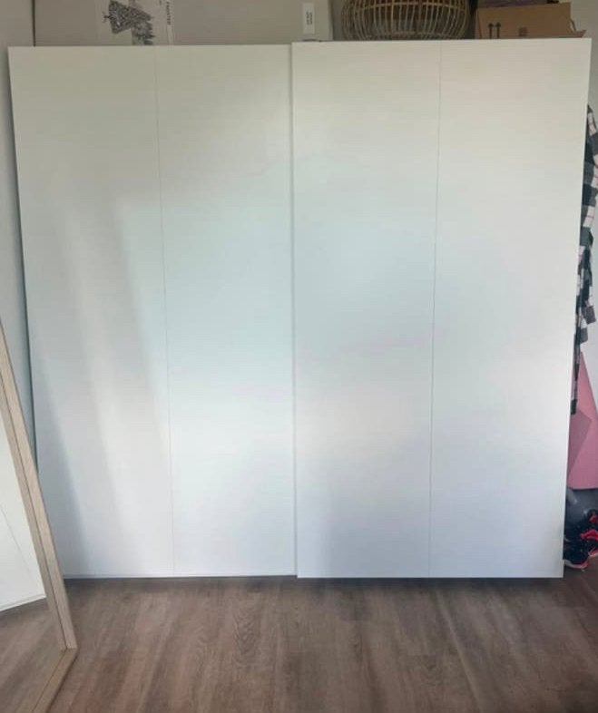 2x IKEA PAX kast 100x201 cm incl inrichting, schuifdeuren, Ophalen, Gebruikt, 200 cm of meer, 150 tot 200 cm