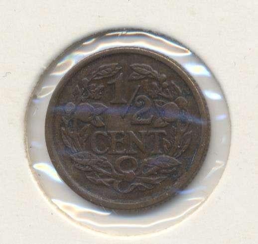 Nederland halve cent 1914 Wilhelmina, Postzegels en Munten, Ophalen of Verzenden, Koningin Wilhelmina, Overige waardes, Losse munt