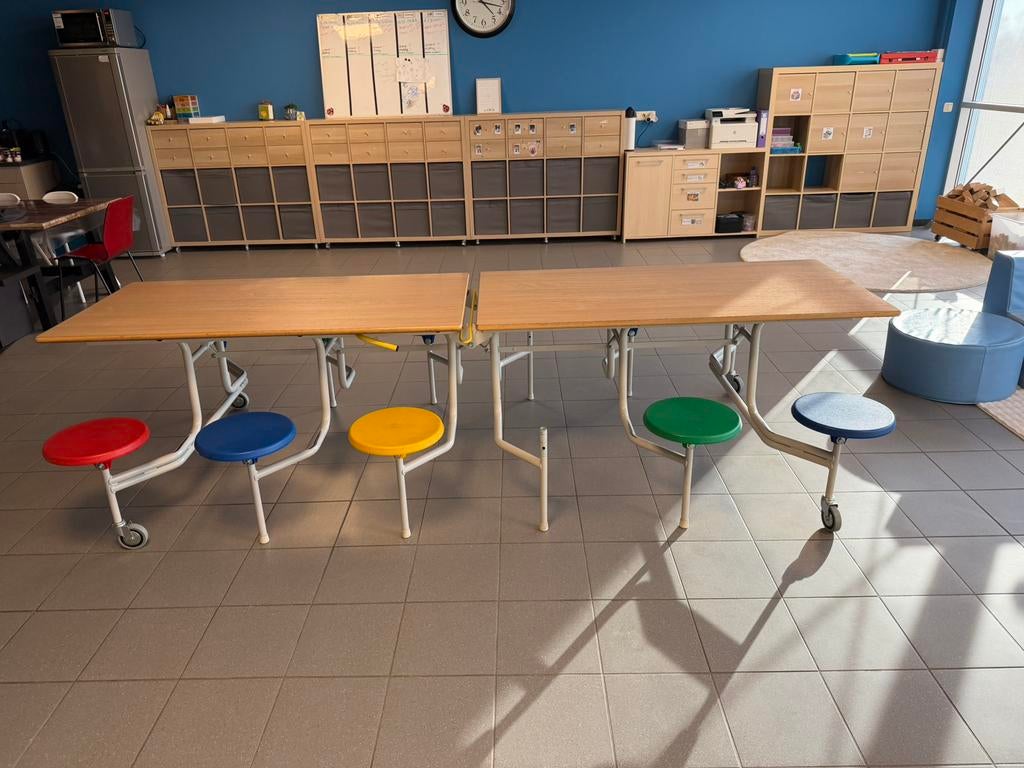 spaceflexx tafel met krukjes, Doe-het-zelf en Verbouw, Werkbanken, Ophalen, Gebruikt, 70 tot 120 cm, Inklapbaar