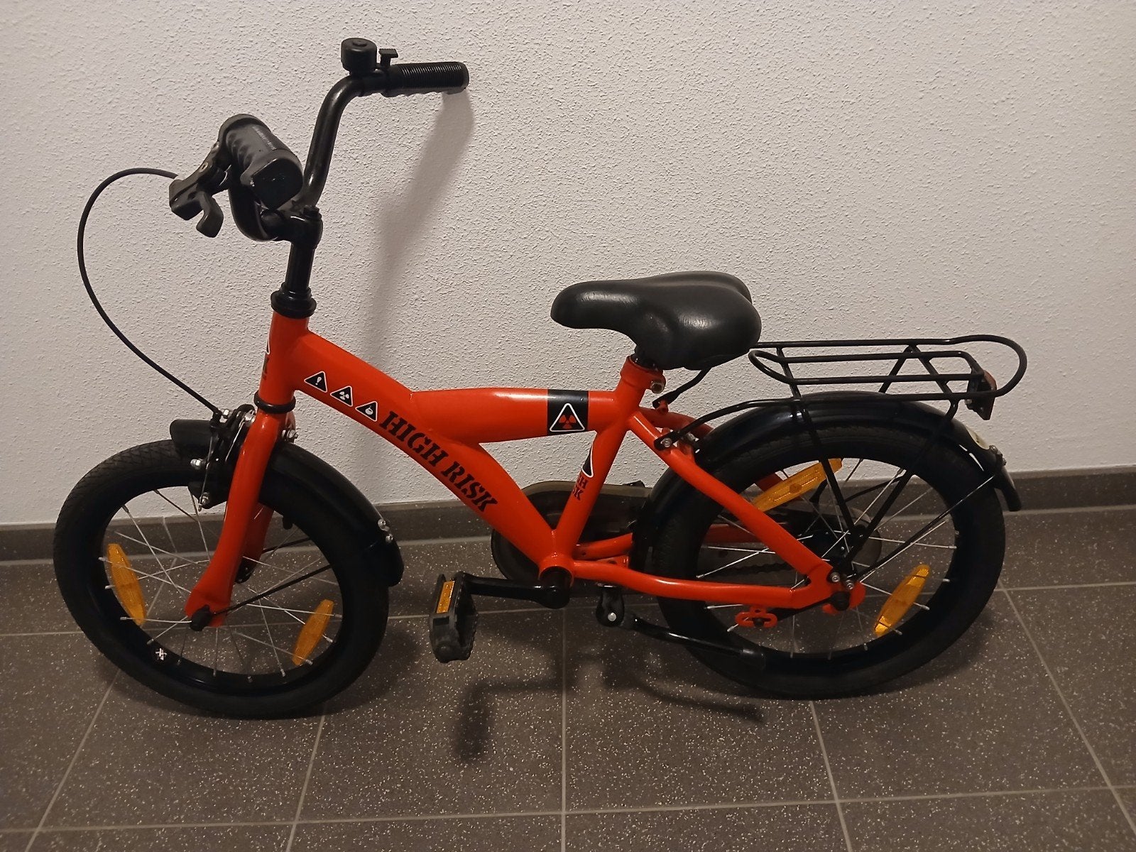 BFK Bike Fun Kids type High Risk 16 inch zgan, Fietsen en Brommers, Fietsen | Jongens, 16 inch, Handrem, Ophalen