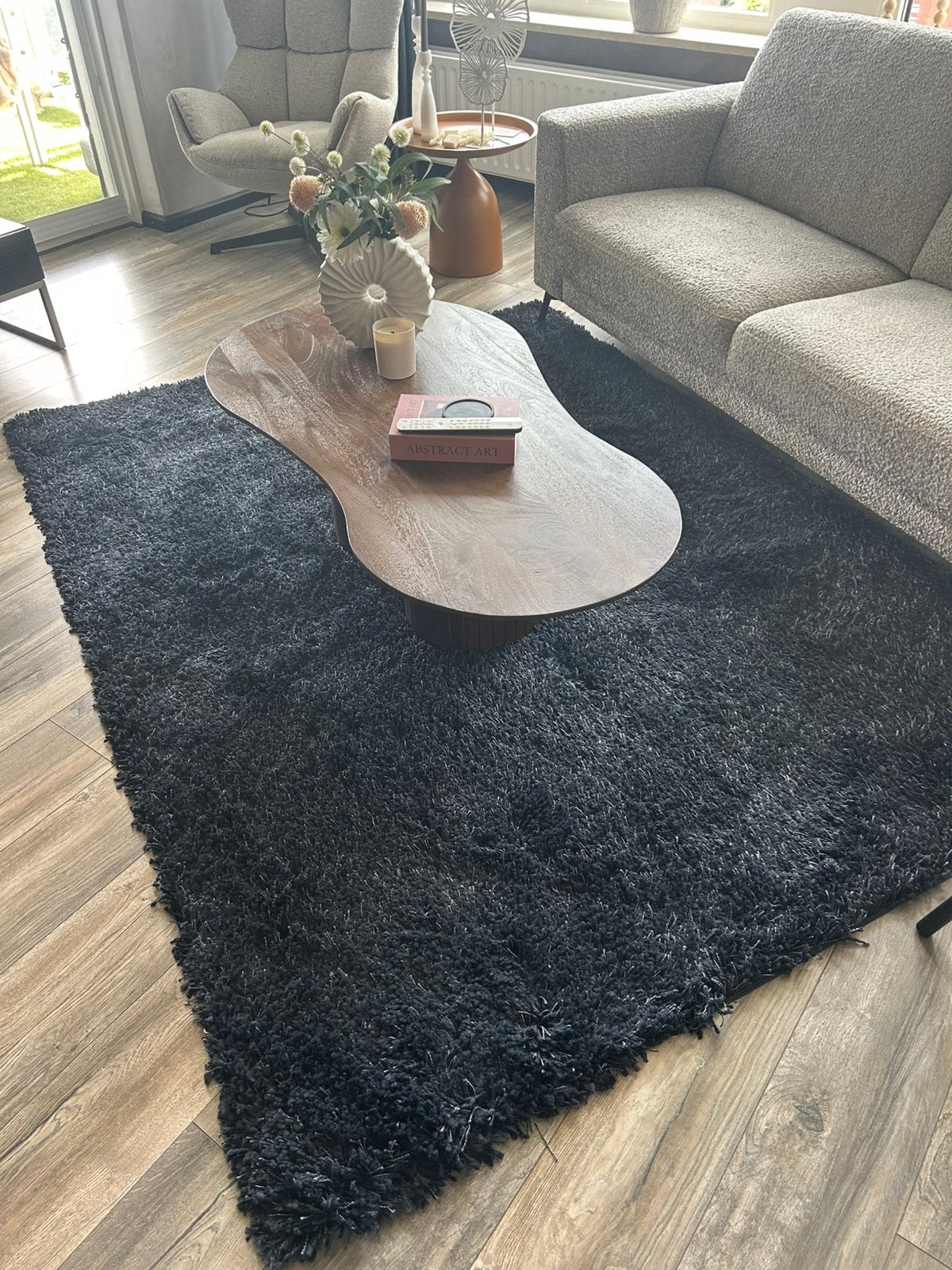 Mooi vloerkleed gemeleerd donkerblauw 170x220cm nieuw, Ophalen, 150 tot 200 cm, 200 cm of meer, Zo goed als nieuw