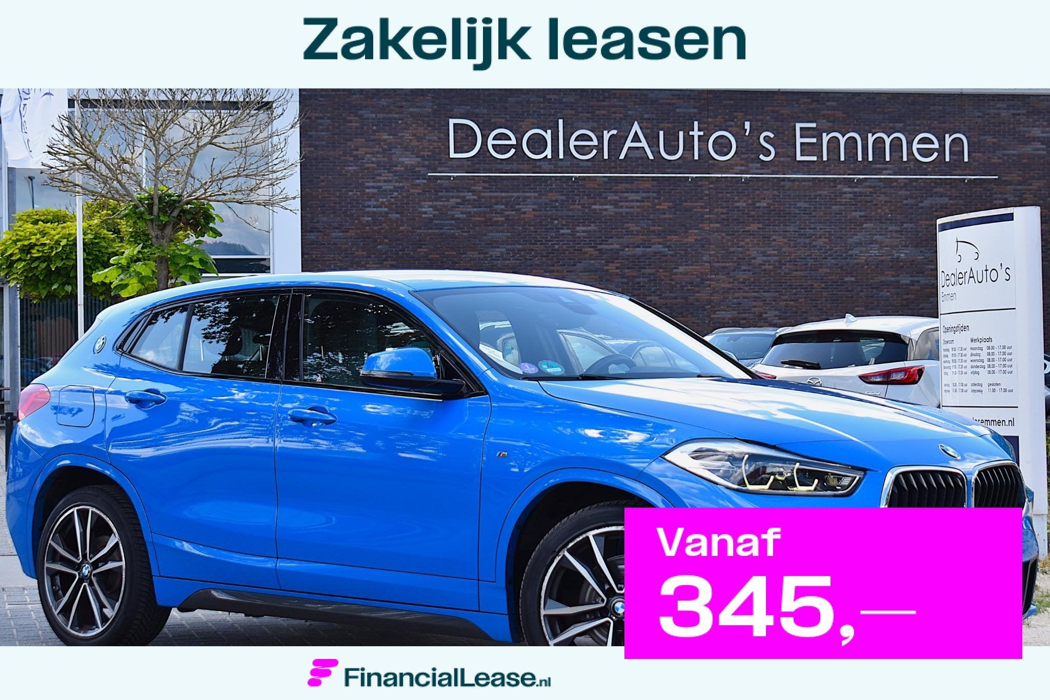 BMW X2 18i M-PAKKET ECC LMV NAVI TREKHAAK, X2, Gebruikt, Euro 6, Blauw