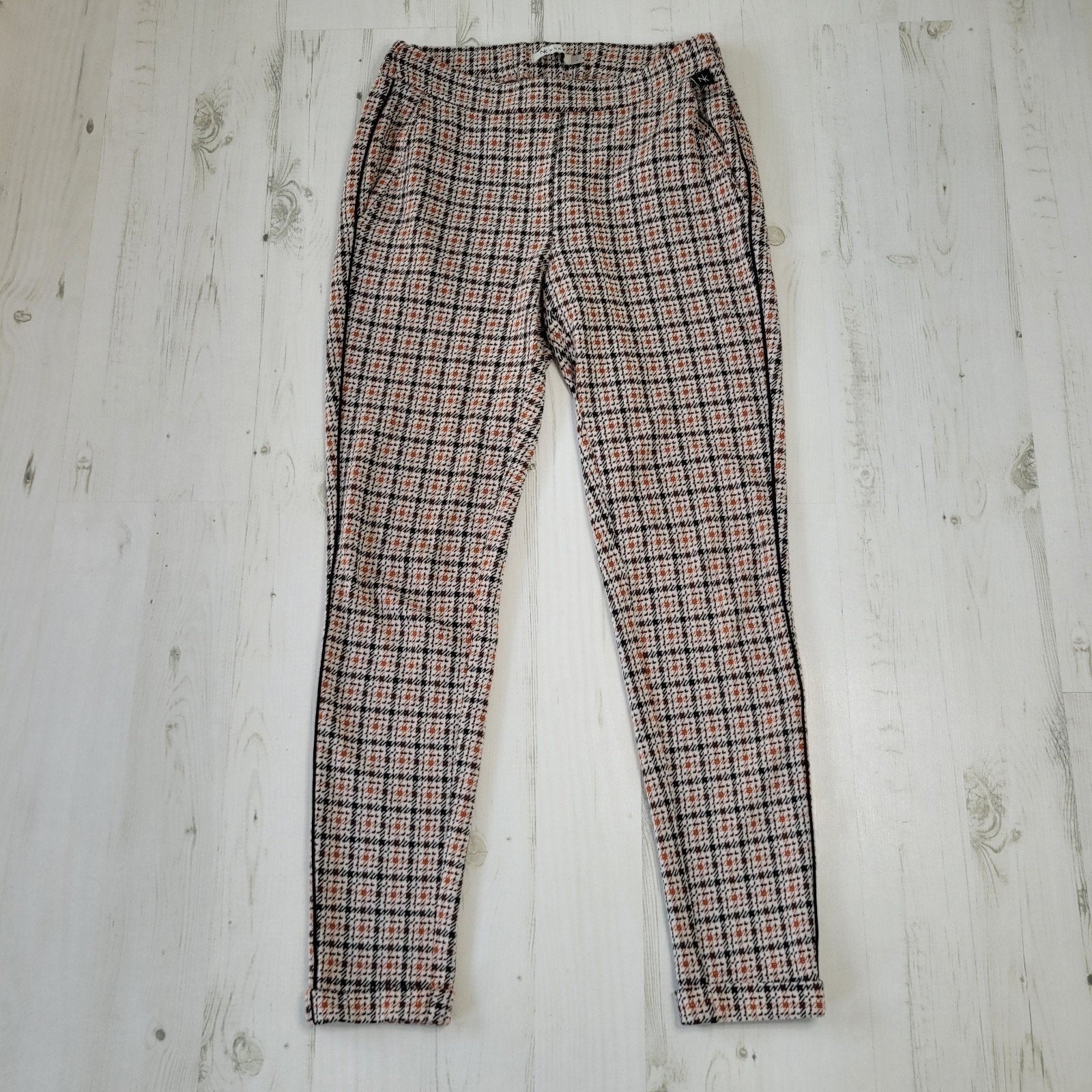 Nubuk dames knit comfort broek L geruite grijs mosterd geel, Kleding | Dames, Broeken en Pantalons, Nubuk, Maat 42/44 (L), Ophalen of Verzenden