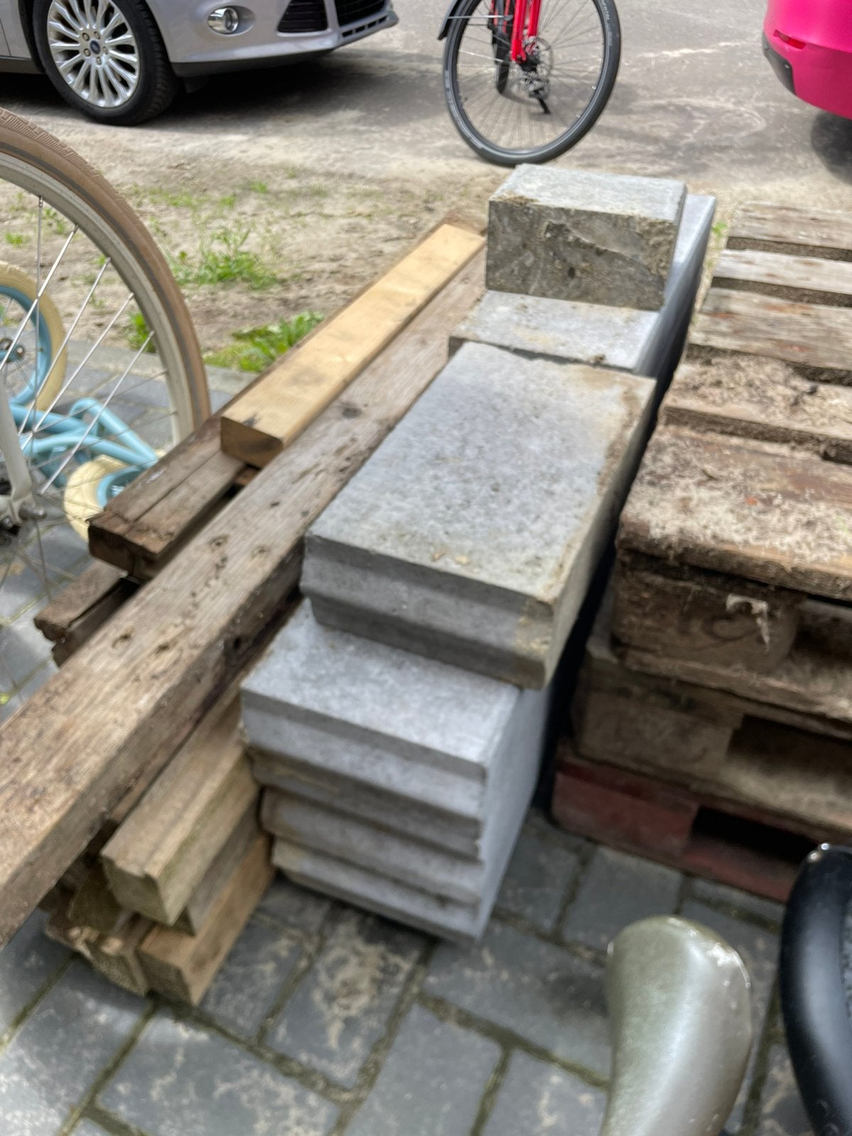 Opsluitband grijs 10x20x100 nieuw, Tuin en Terras, Ophalen, Zo goed als nieuw, Overige materialen