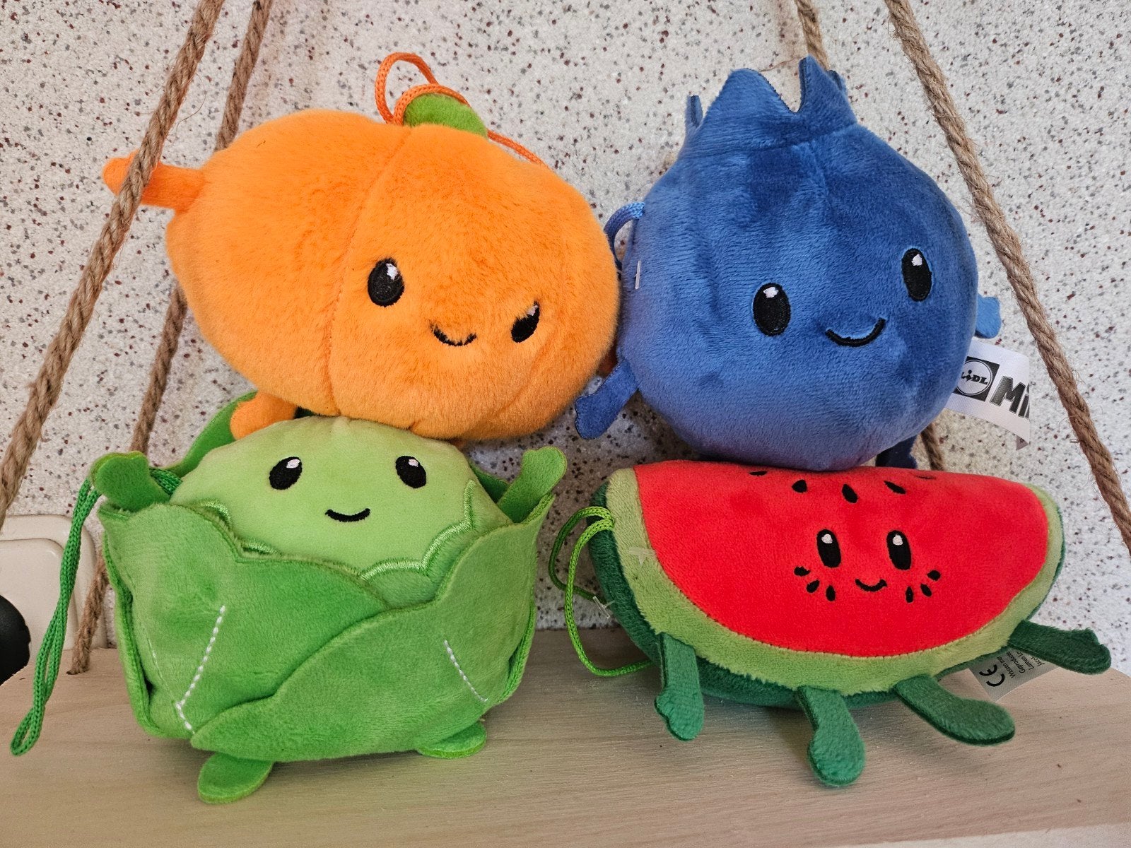Lidl Mini's Knuffels - Diverse Groenten en Fruit, Ophalen of Verzenden, Zo goed als nieuw, Overige typen