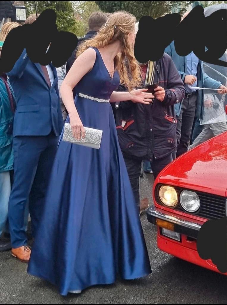 Galajurk donkerblauw maat s, Ophalen of Verzenden, Zo goed als nieuw, Blauw, Galajurk