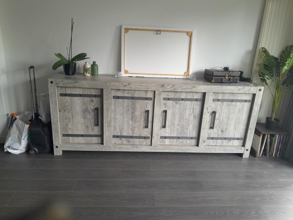 Van Haco eettafel, dressoir en tv-meubel, Overige houtsoorten, Gebruikt, 200 cm of meer, Ophalen of Verzenden