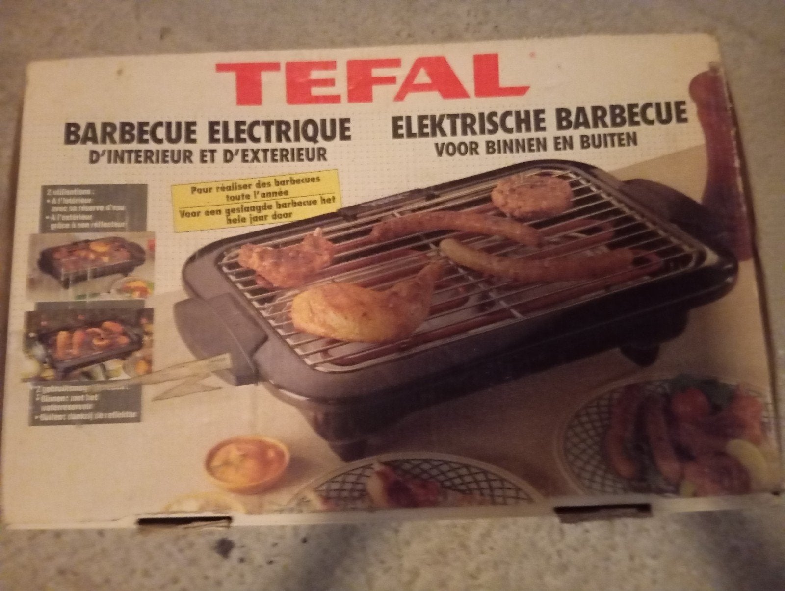 Tefal elektrische barbecue voor binnen en buiten, Ophalen, Zo goed als nieuw, Tefal