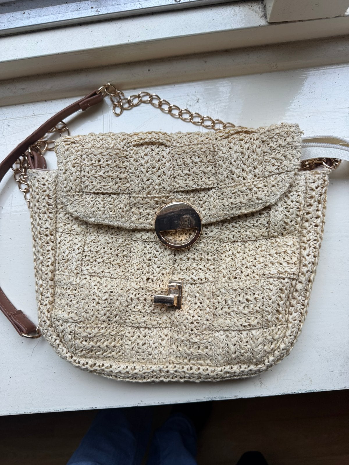 Tasje, Ophalen of Verzenden, Nieuw, Beige, Schoudertasje