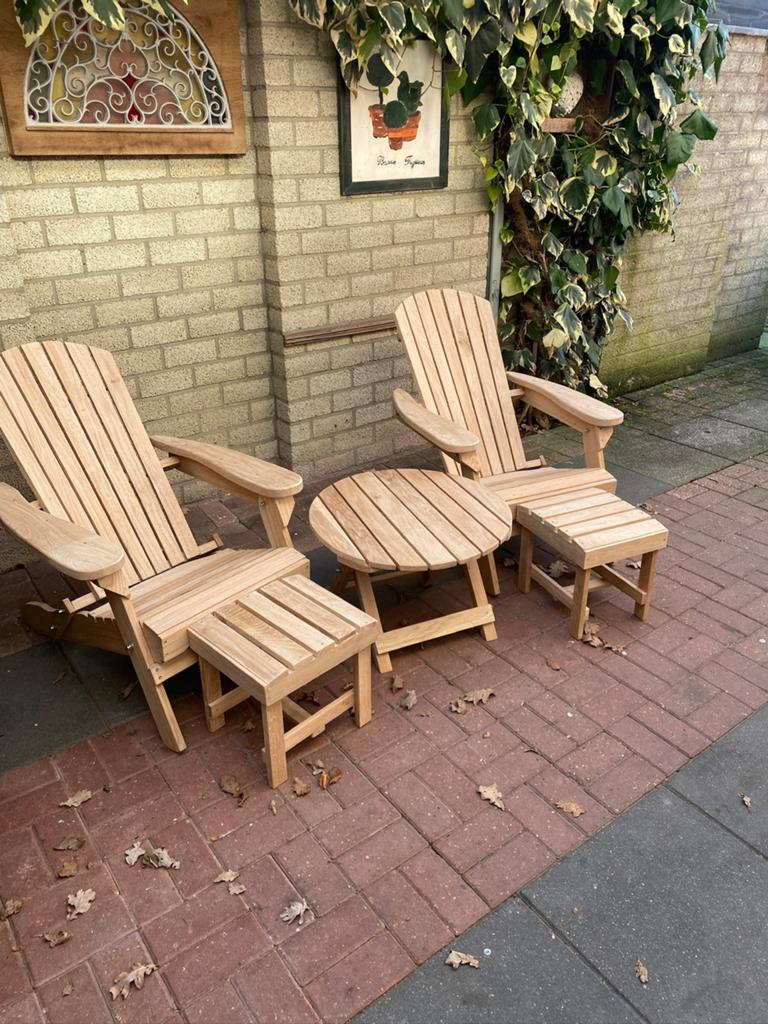 Eiken lounge tuin stoelen, Tuin en Terras, Tuinsets en Loungesets, Ophalen of Verzenden, Nieuw, Stoel
