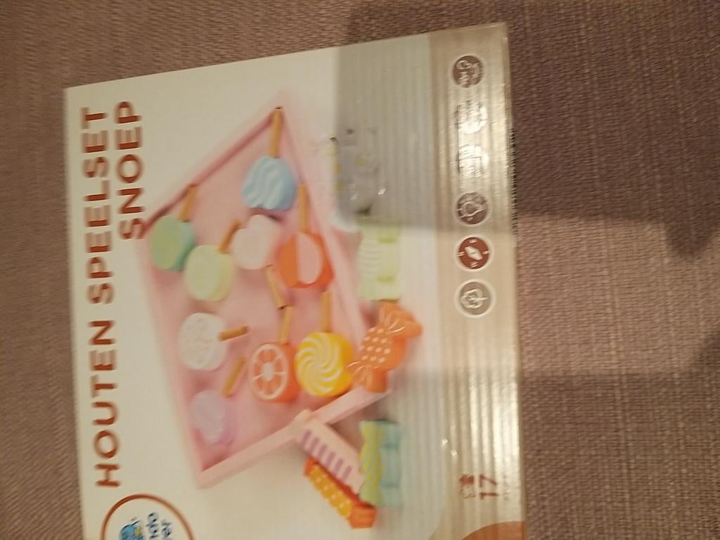 Houten snoepset nieuw/cadeau, Ophalen of Verzenden, Nieuw