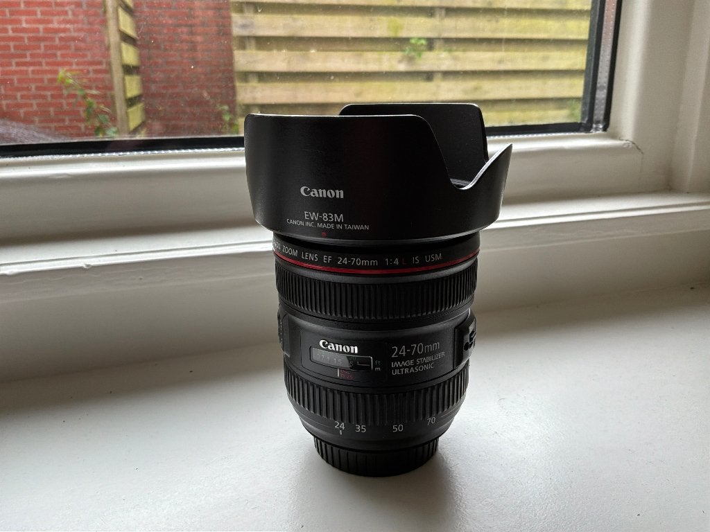 Canon EF 24-70 f4L is usm met error 01, Gebruikt, Canon, Ophalen of Verzenden, Standaardlens