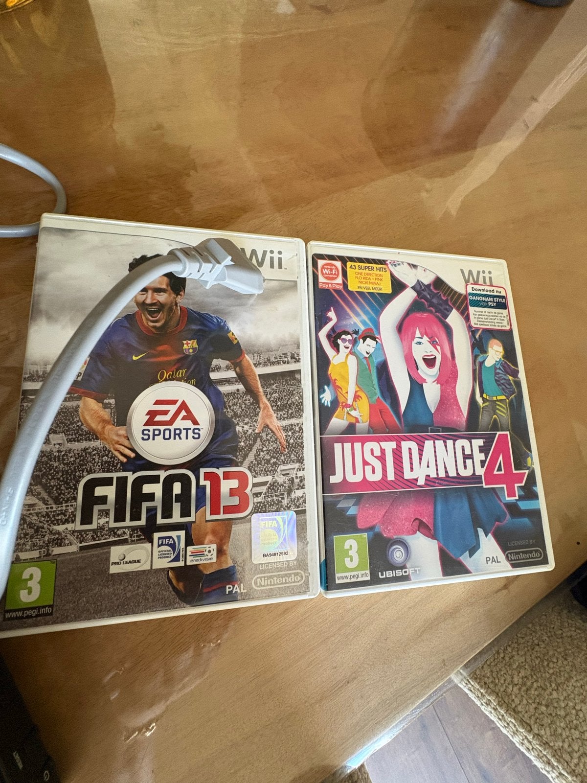 Wii games: FIFA 13 en Just Dance 4, Spelcomputers en Games, Games | Nintendo Wii, Gebruikt, Eén computer, Ophalen of Verzenden
