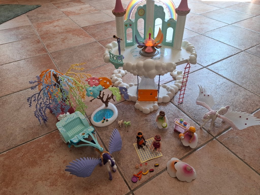 Playmobil princess magic regenboog kasteel, Ophalen, Gebruikt, Complete set