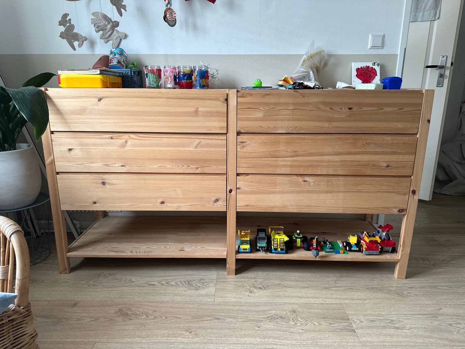 IKEA Ivar ladekast - behandeld bovenblad, Gebruikt, 5 laden of meer, 100 tot 150 cm, Ophalen of Verzenden
