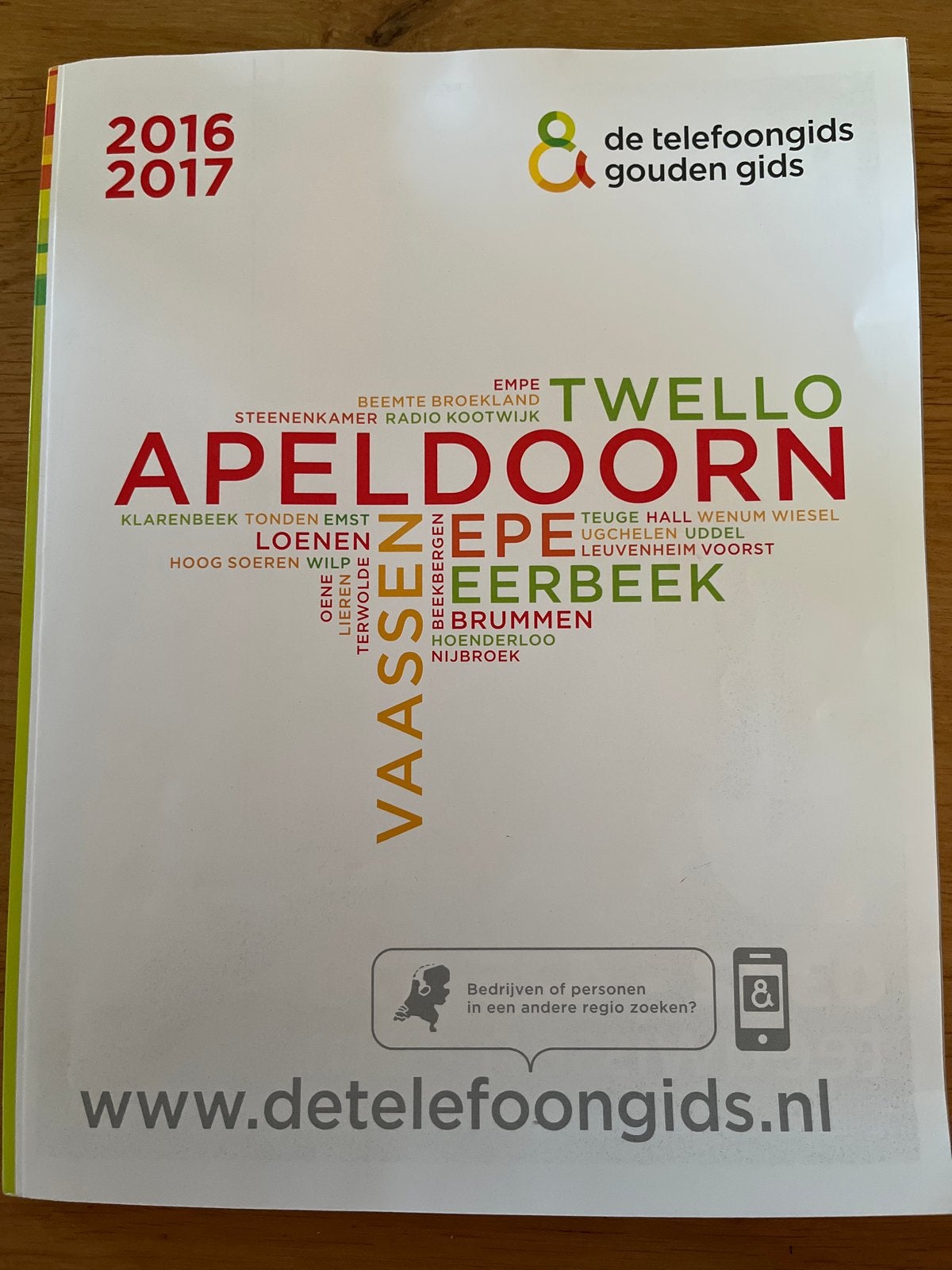 Telefoongids Gouden Gids Apeldoorn 2016-2017, Ophalen of Verzenden, Zo goed als nieuw, Overige typen