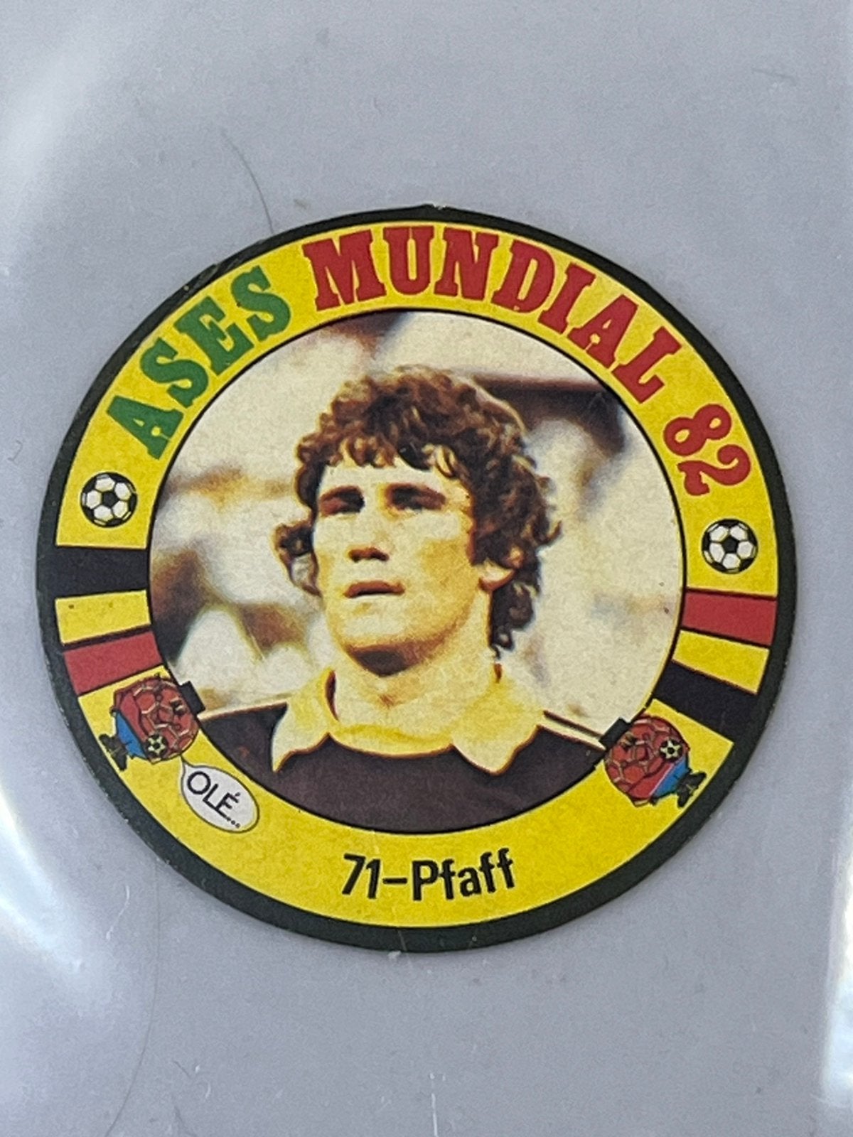 Voetbalplaatjes Reyauca Ases Mundial WK 1982 Pfaff Gerets, Verzenden, Gebruikt, Buitenlandse clubs, Poster, Plaatje of Sticker