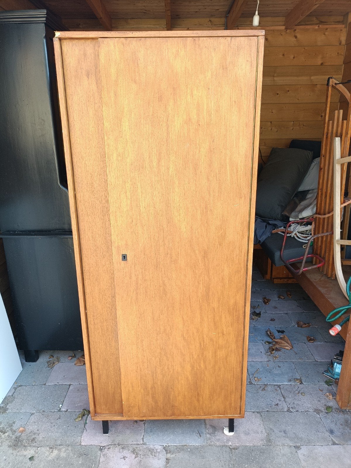 Houten kast met planken - Gebruikt, Eenvoudig, 150 tot 200 cm, 25 tot 50 cm, Overige houtsoorten