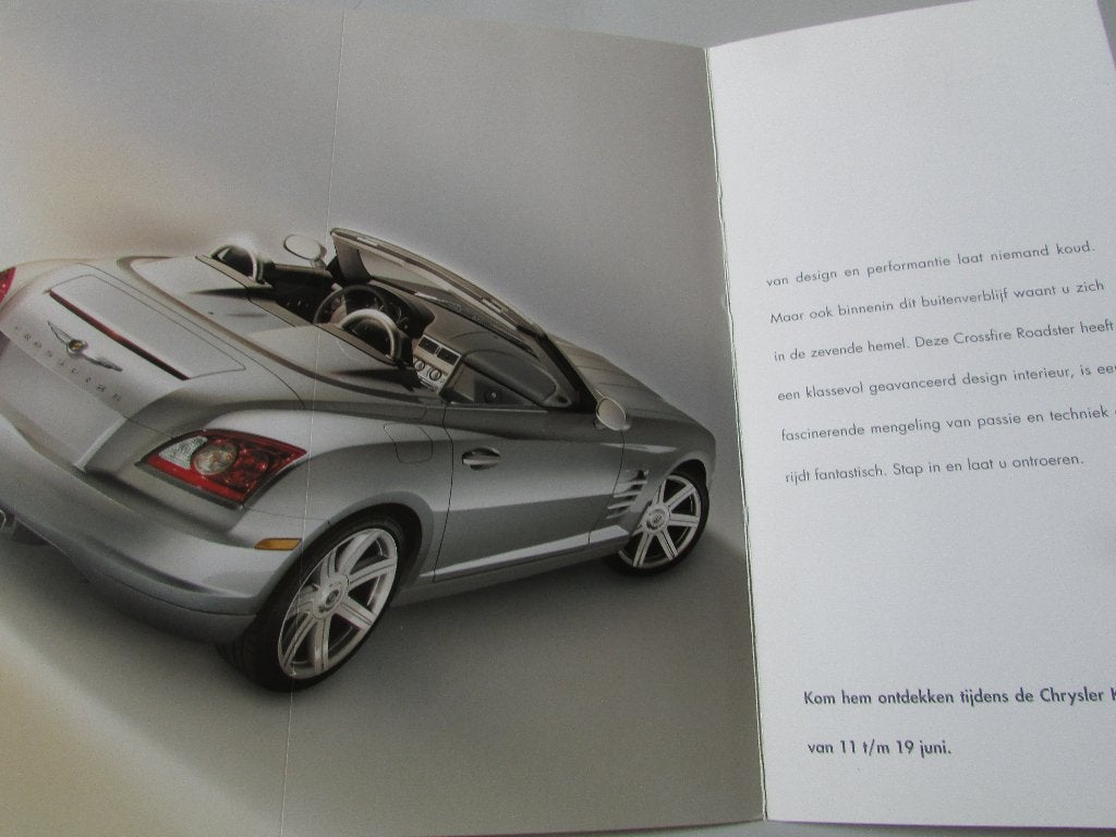 CHRYSLER CROSFIRE ROADSTER , BROCHURE, Ophalen of Verzenden, Zo goed als nieuw, Overige merken, Diverse auteurs