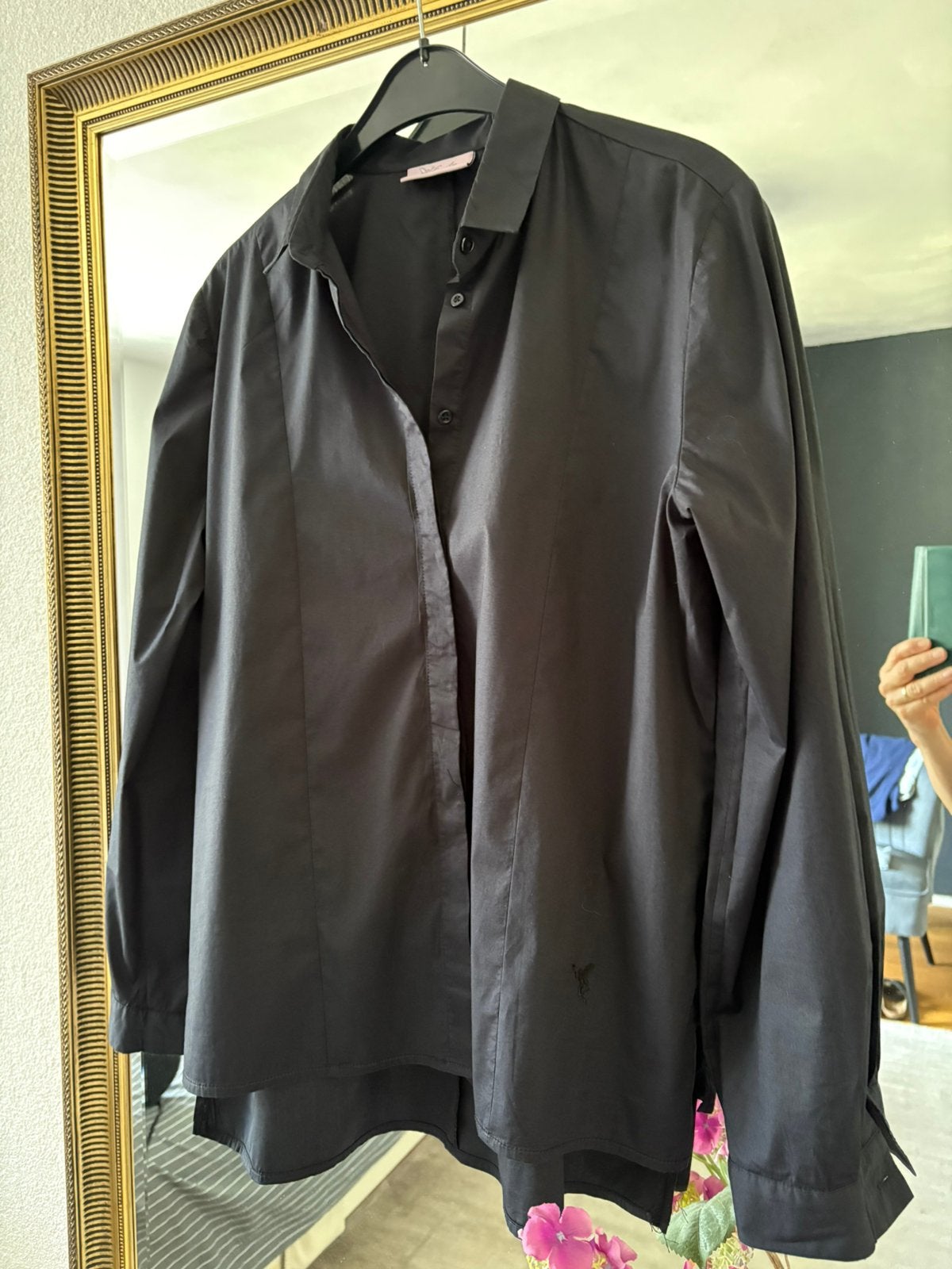 DAMESBLOUSE / ZWART / EMILY VAN DEN BERGH / 38 / OVERSIZED, Ophalen of Verzenden, Zo goed als nieuw, Maat 38/40 (M), Zwart