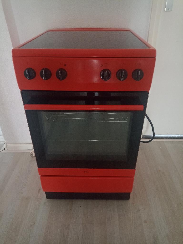 Fornuis met Keramische kookplaat - NOOIT GEBRUIKT - 50 cm, Ophalen, Keramisch, Grill, 4 kookzones