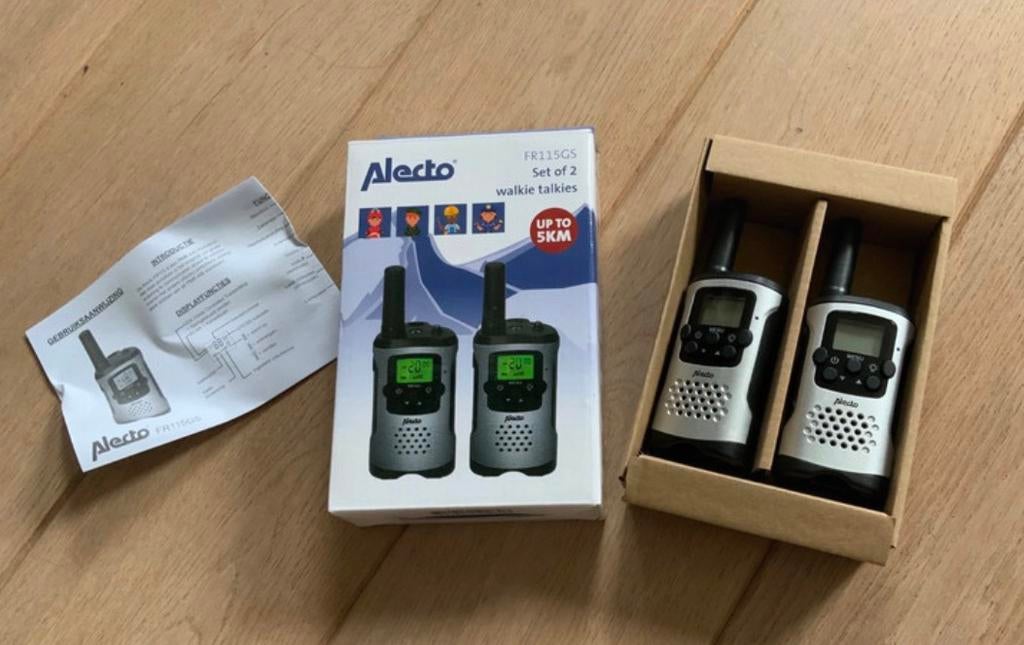 Alectos walkie talkies NIEUW IN DOOS ONGEBRUIKT, Ophalen of Verzenden, Nieuw, Met broekklem