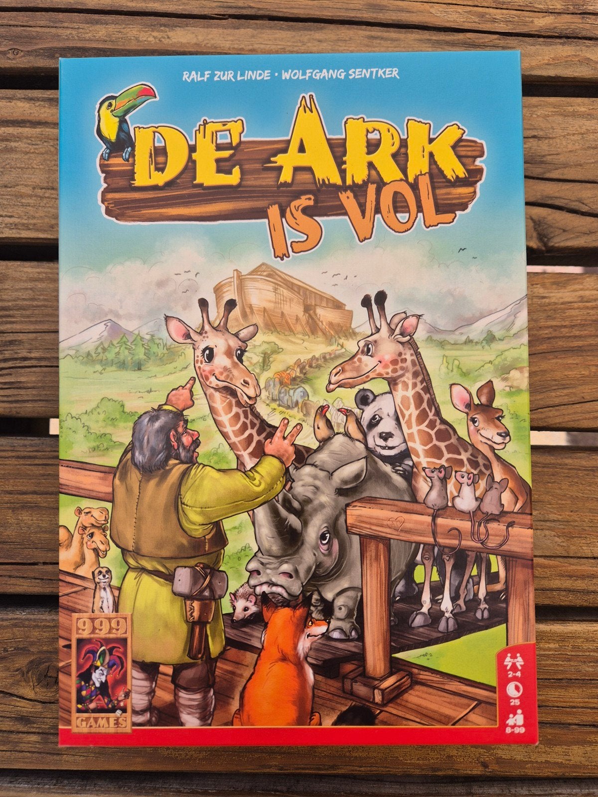 Nieuw- De Ark Is Vol - Bordspel van 999 Games, Hobby en Vrije tijd, Gezelschapsspellen | Bordspellen, Drie of vier spelers, Ophalen of Verzenden