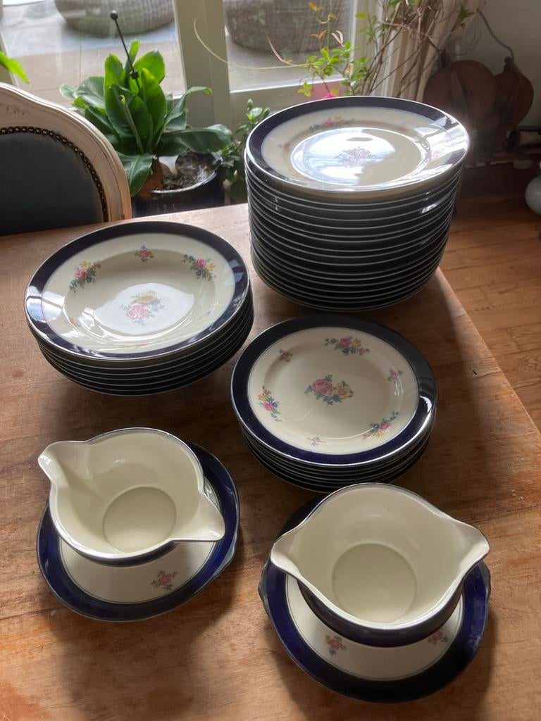 Vintage Pirkenhammer Servies uit 1938 - 35-delig, Gebruikt, Ophalen of Verzenden, Overige stijlen, Porselein