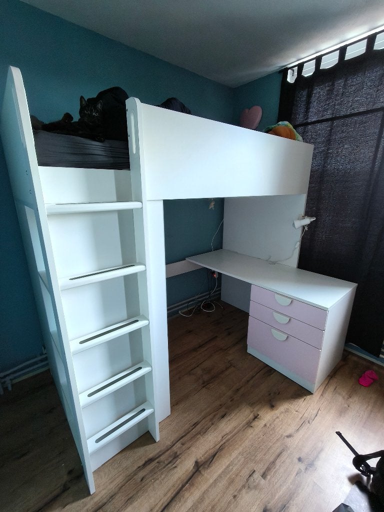 Ikea hoogslaper smastad, Ophalen, Eenpersoons, Zo goed als nieuw, 200 cm