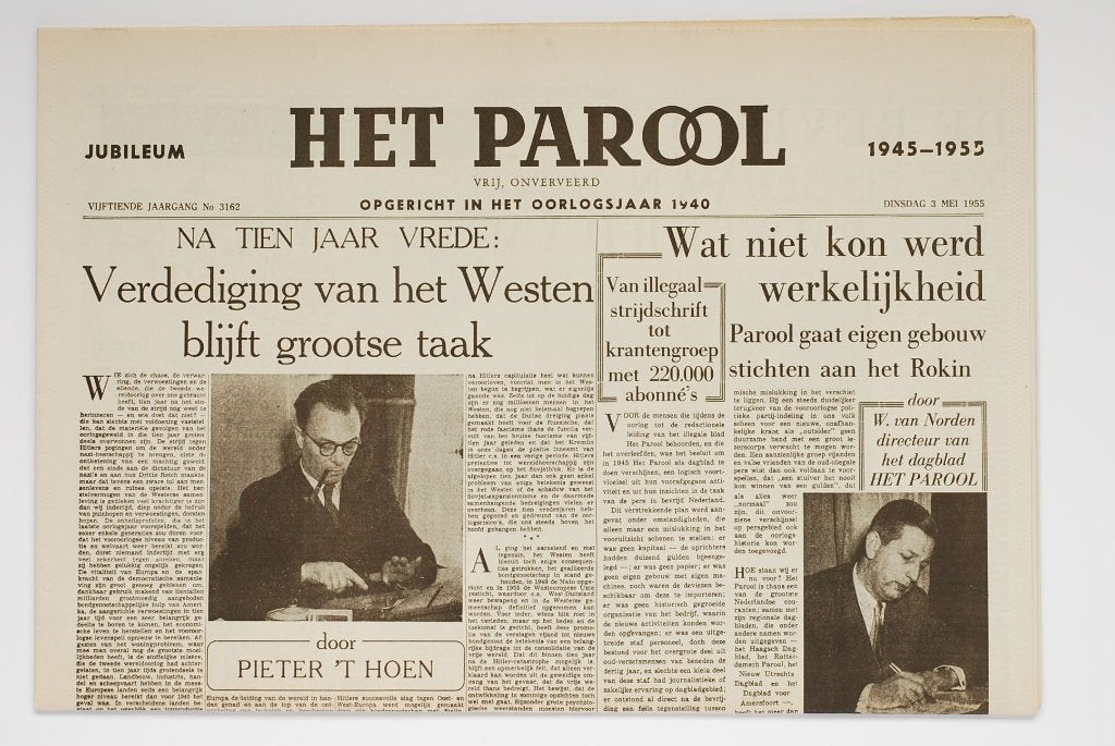 Het Parool Jubileumeditie 1945-1955 (Heruitgave, 1994), Zo goed als nieuw, Verzenden, Amsterdam, Overige soorten