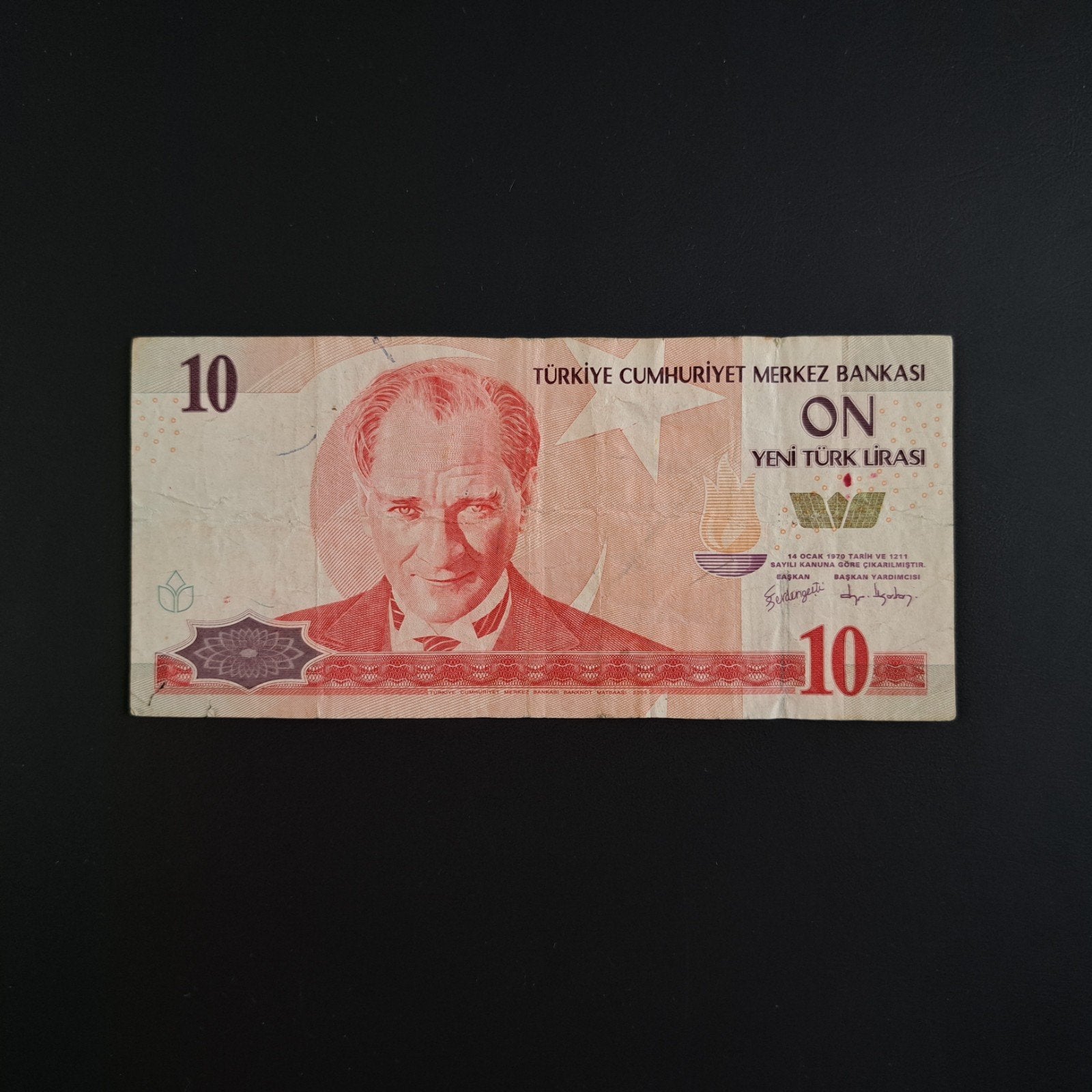 10 lira Turkije #055, Postzegels en Munten, Bankbiljetten | Europa | Niet-Eurobiljetten, Verzenden, Overige landen, Los biljet