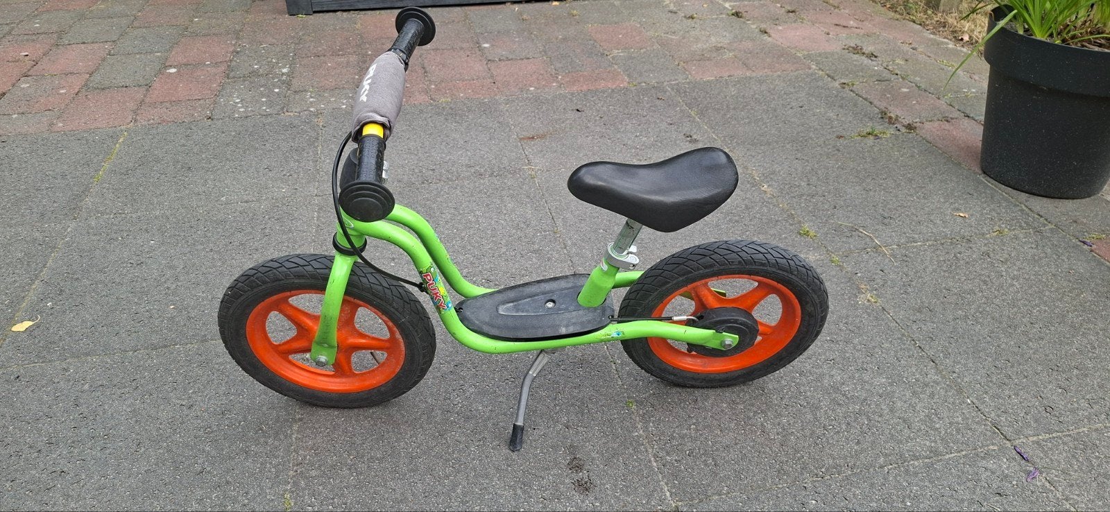 Puky loopfiets groen met oranje wielen, Ophalen, Gebruikt, Minder dan 16 inch, Puky