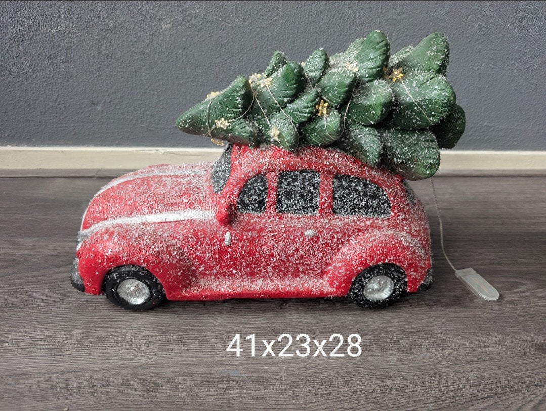 grote rode kerst auto kerstboom en lichtjes, Ophalen of Verzenden, Zo goed als nieuw