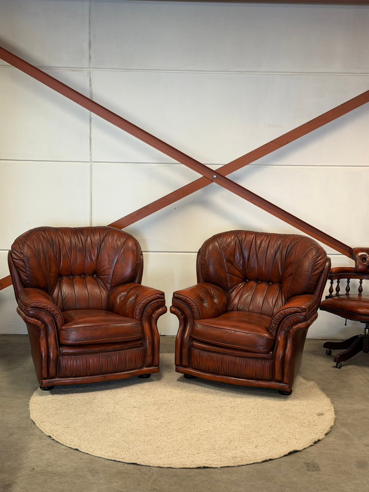 Chesterfield leren fauteuil stoelen set Z.G.A.N., 2871SK, Verzenden, Klassieke, Mariansoliak8@gmail.com