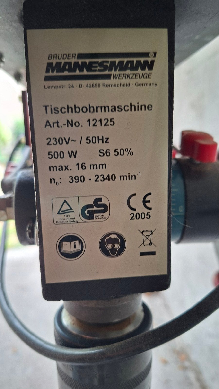 Foto 3 van Mannesmann Kolomboormachine 500W