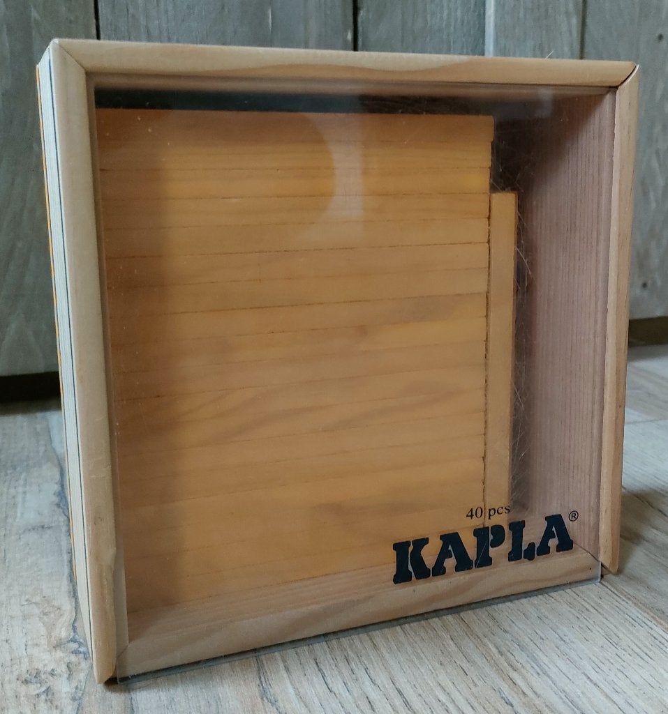 KAPLA 40 stuks, geel, in originele houten kist, Ophalen of Verzenden, Zo goed als nieuw, Overige typen