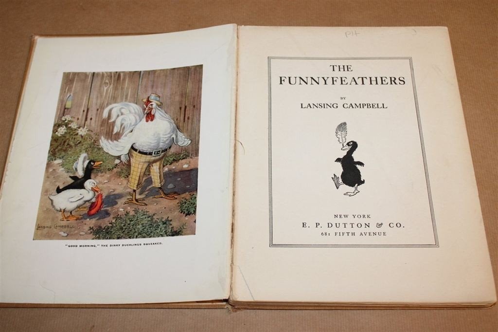 Funnyfeathers — Lansing Campbell Antiek Kinderboek 1917, Ophalen of Verzenden