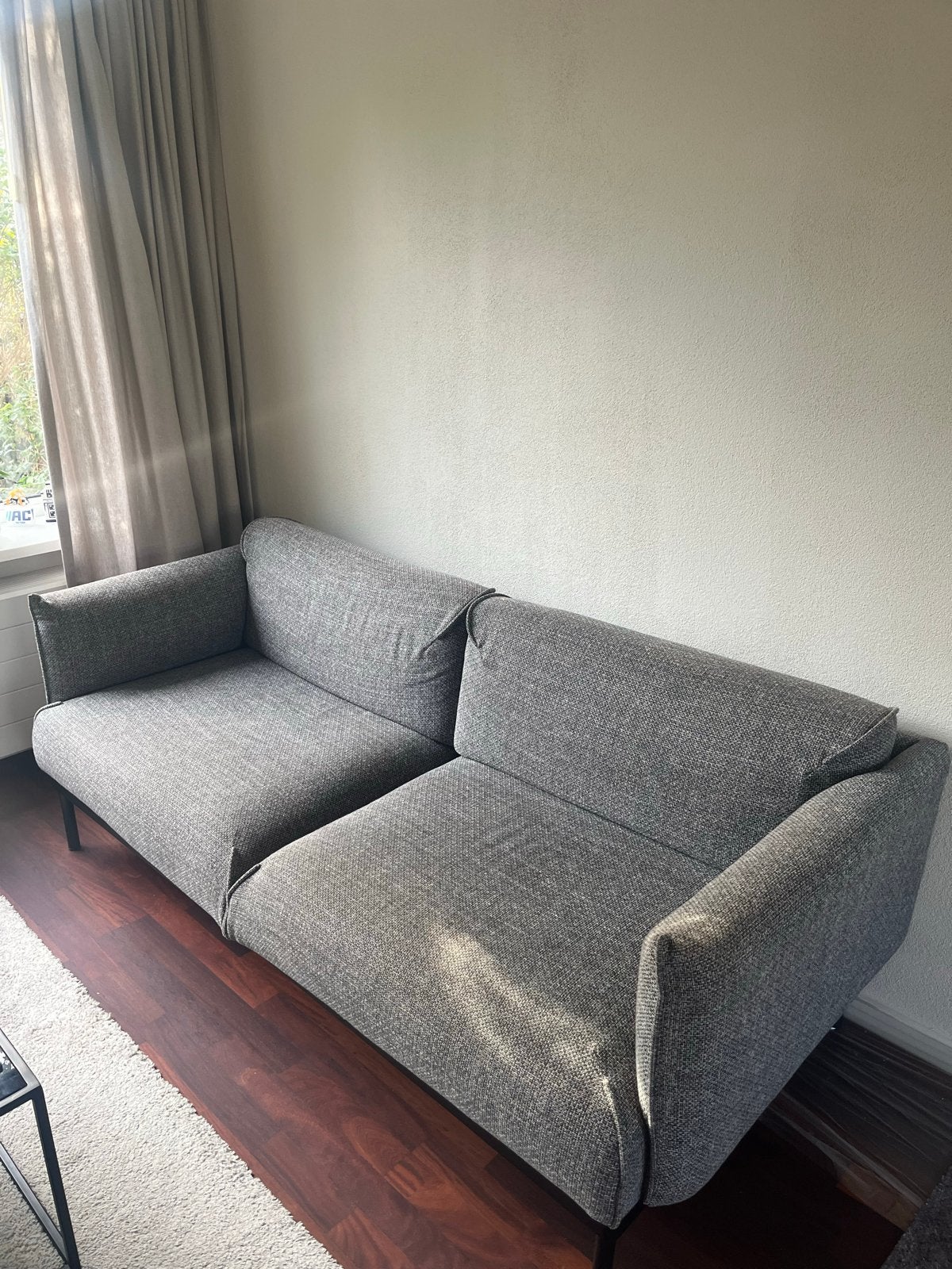 IKEA äpplaryd 2-zitsbank, grijs/zwart, Ophalen, Gebruikt, 150 tot 200 cm, Tweepersoons