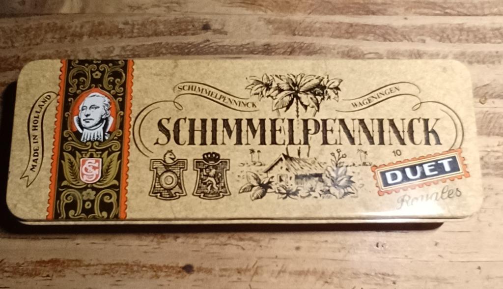 Vintage Schimmelpenninck sigarenblikje - Duet, Verzamelen, Blikken, Ophalen of Verzenden, Zo goed als nieuw, Overige, Overige merken