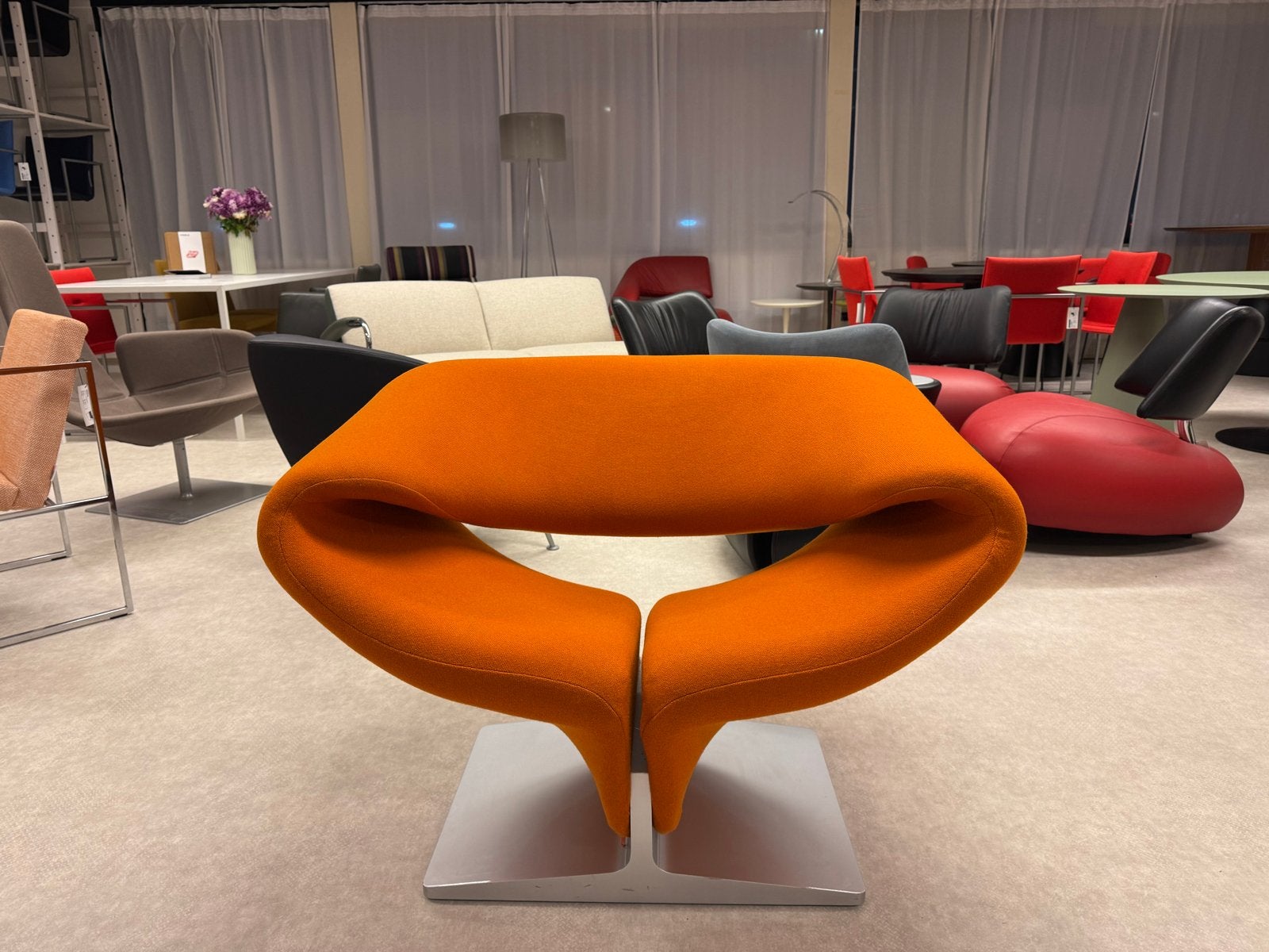 Artifort Ribbon Fauteuil - Pierre Paulin - Oranje - Z.G.A.N., Gemerkt, Ophalen of Verzenden, Stoel, Textiel