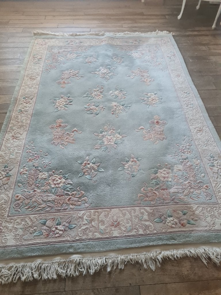 Vintage hand geknoopt dik wollen tapijt Engels, Ophalen, Heikant 21 Kaatsheuvel, 150 tot 200 cm, Belle Vieille Brocante