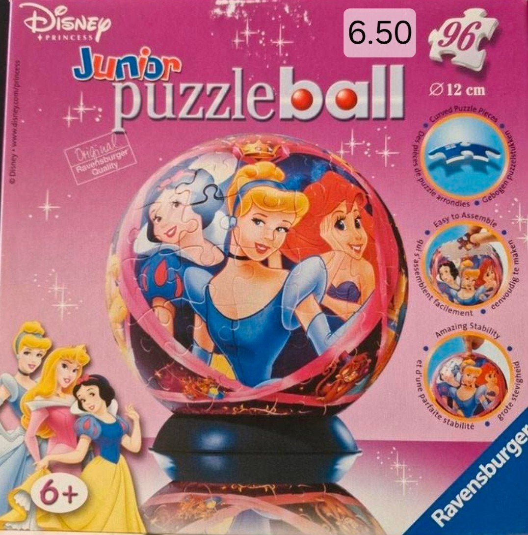 Disney Princess Junior Puzzleball 96 stukjes Ravensburger, Ophalen of Verzenden