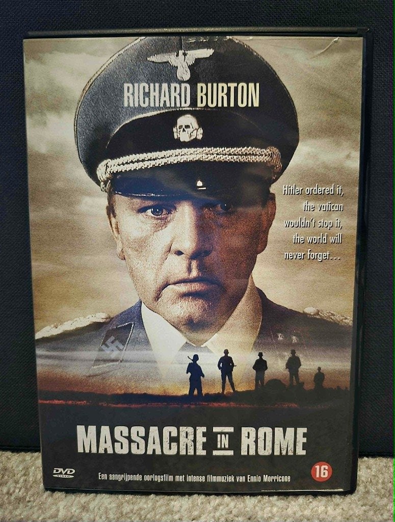Massacre In Rome (richard burton / 1973), 1960 tot 1980, Vanaf 16 jaar, Drama, Ophalen of Verzenden
