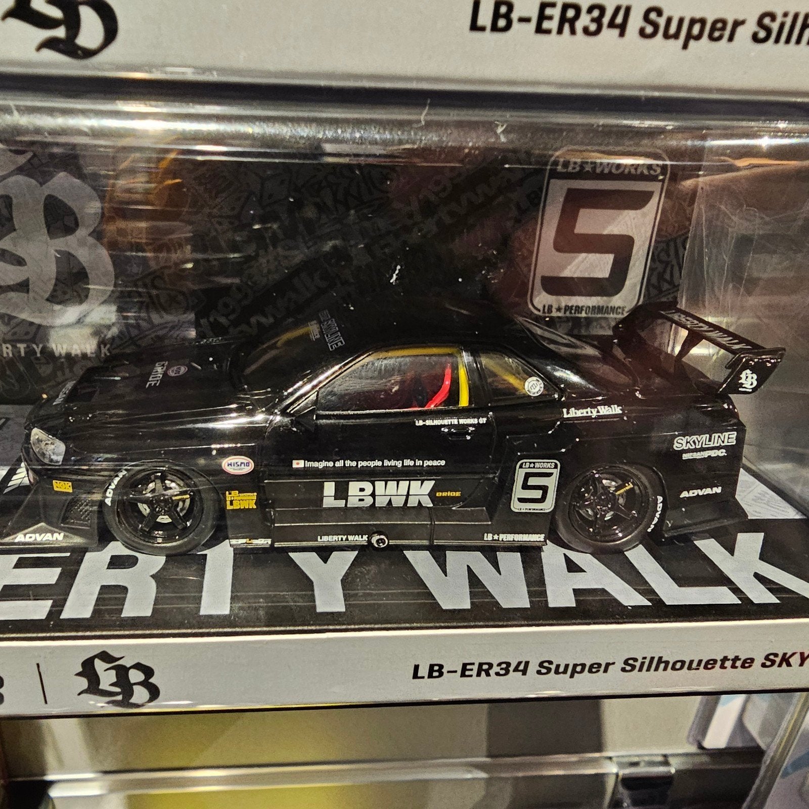 LB-ER34 Super Silhouette Skyline modelauto, Hobby en Vrije tijd, Liberty Walk, Auto, Nieuw, Ophalen of Verzenden