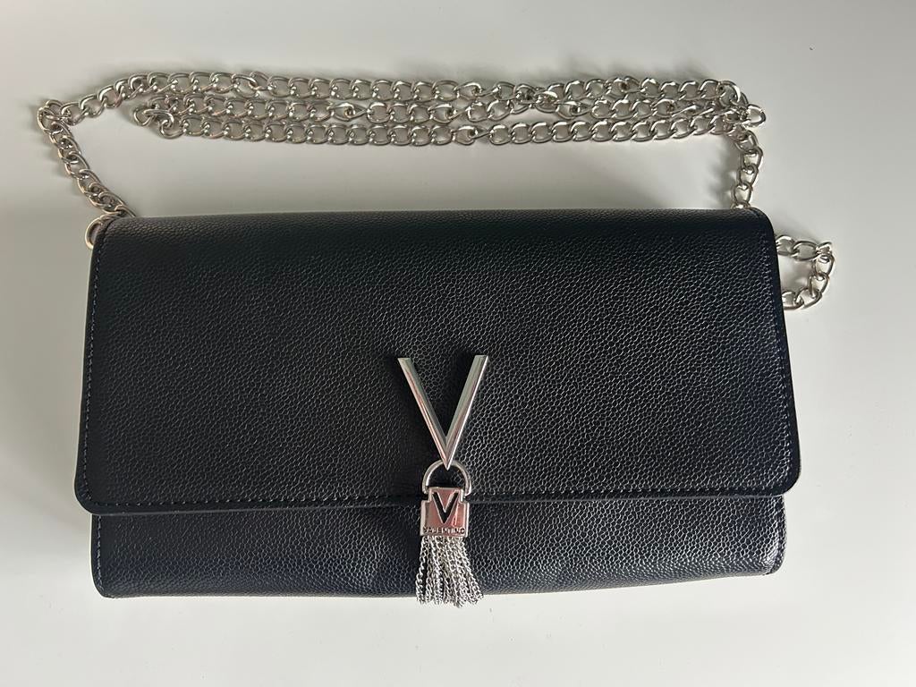 Valentino Crossbody Tas, Ophalen, Zo goed als nieuw, Zwart, Schoudertasje