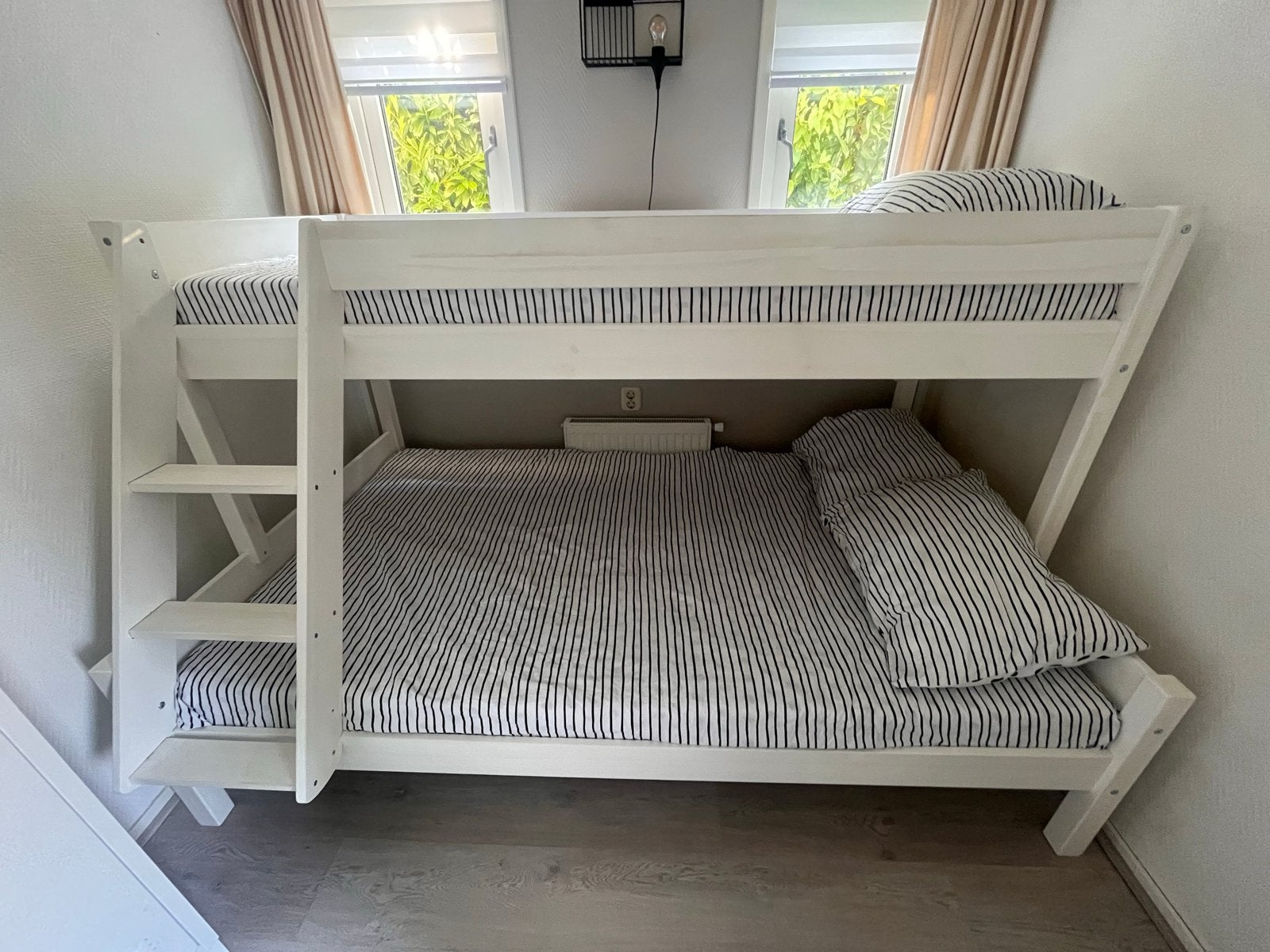 3-persoons stapelbed 80/120/200cm met matrassen, Ophalen, Tweepersoons, Zo goed als nieuw, 120 cm