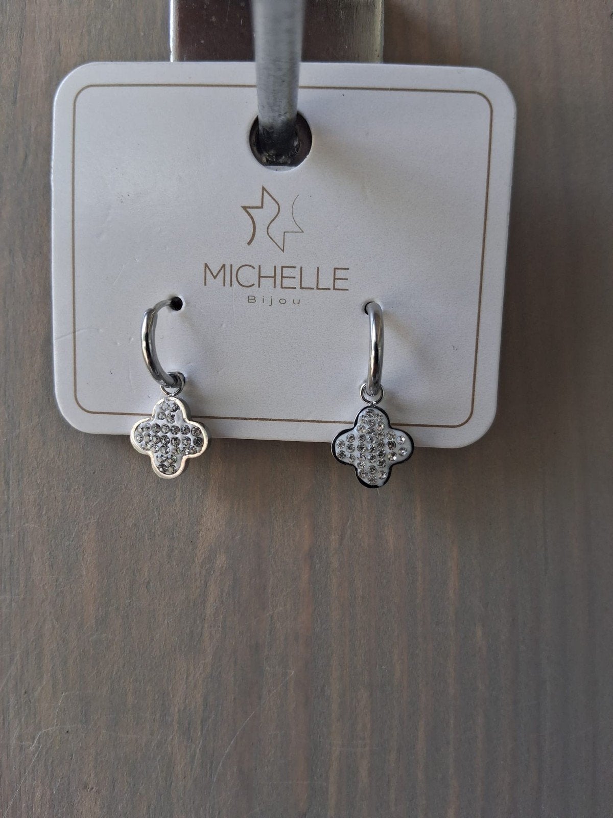 Michelle Bijou Oorbellen met Strass, Overige materialen, Hangers, Ophalen of Verzenden, Zo goed als nieuw
